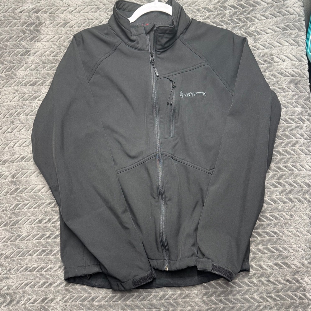 Kryptek Softshell Jacket Medium Black Excellent Tactical Fleece Lined (2035)